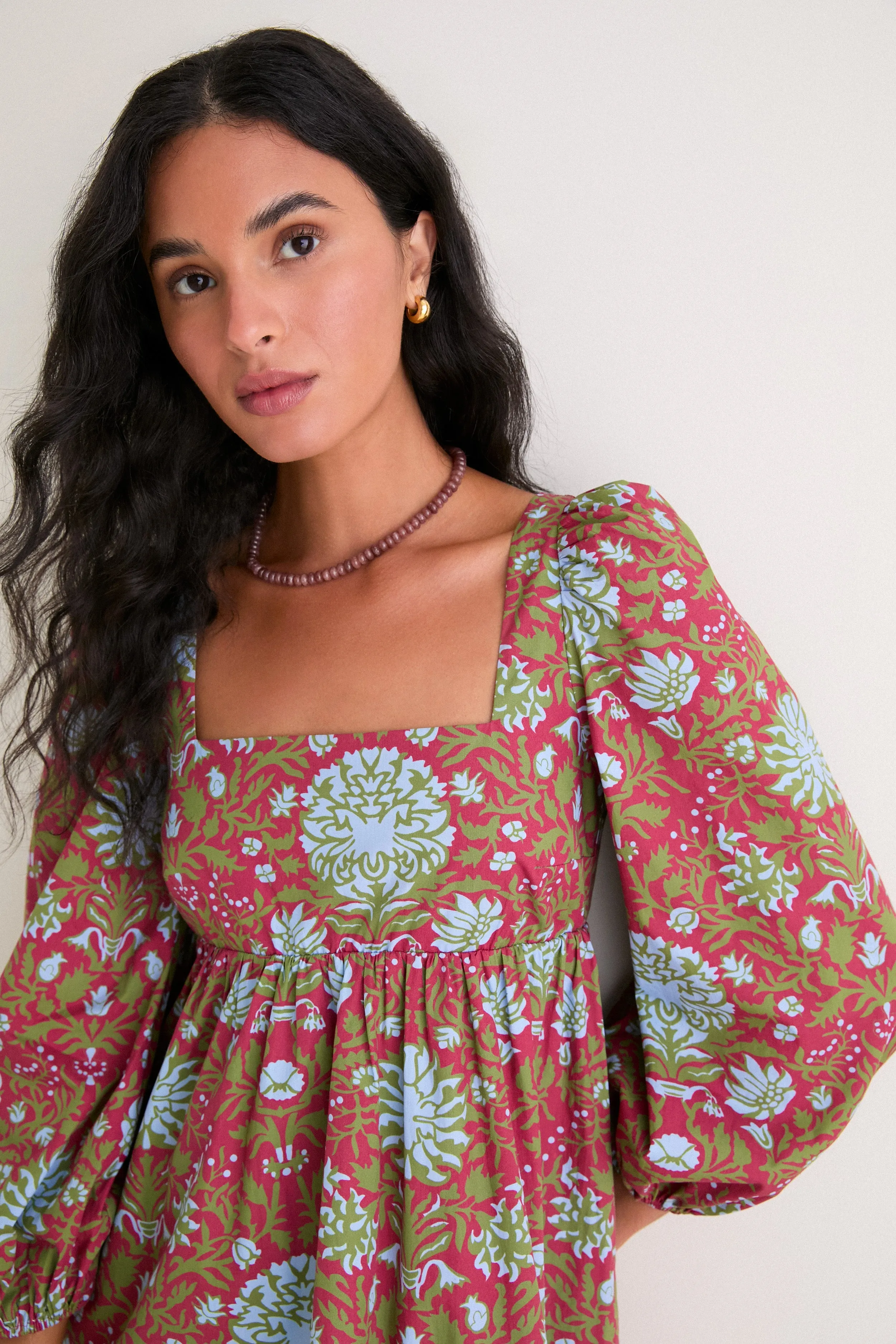Chrysanthemum Floral Rita Mini Dress sold by Hyacinth House product image thumbnail 2