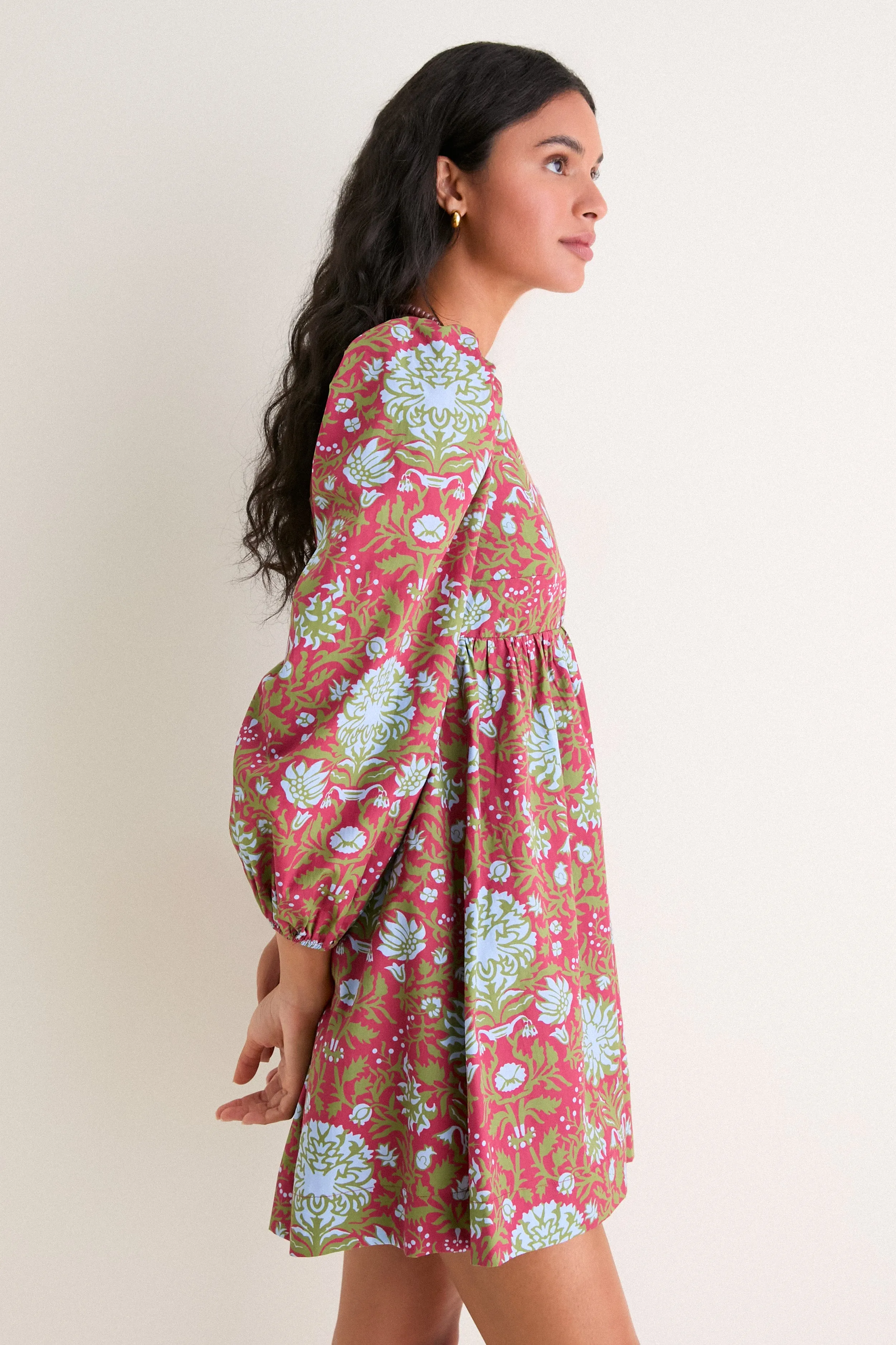 Chrysanthemum Floral Rita Mini Dress sold by Hyacinth House product image thumbnail 4