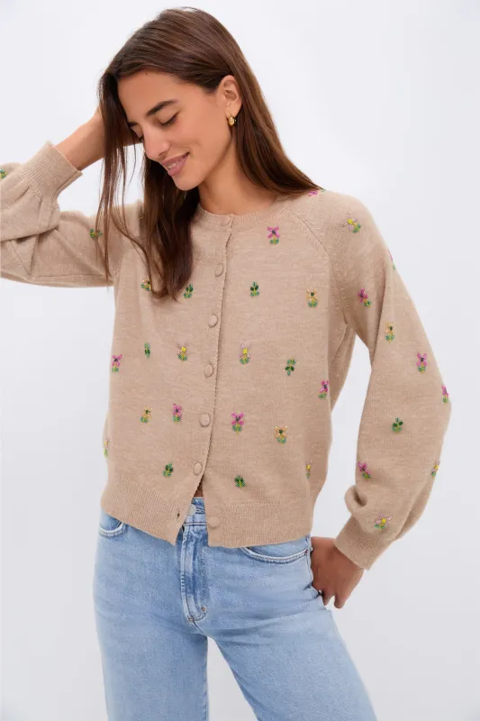 Multi Floral Embellishment Elsie Cardigan made by Hyacinth House