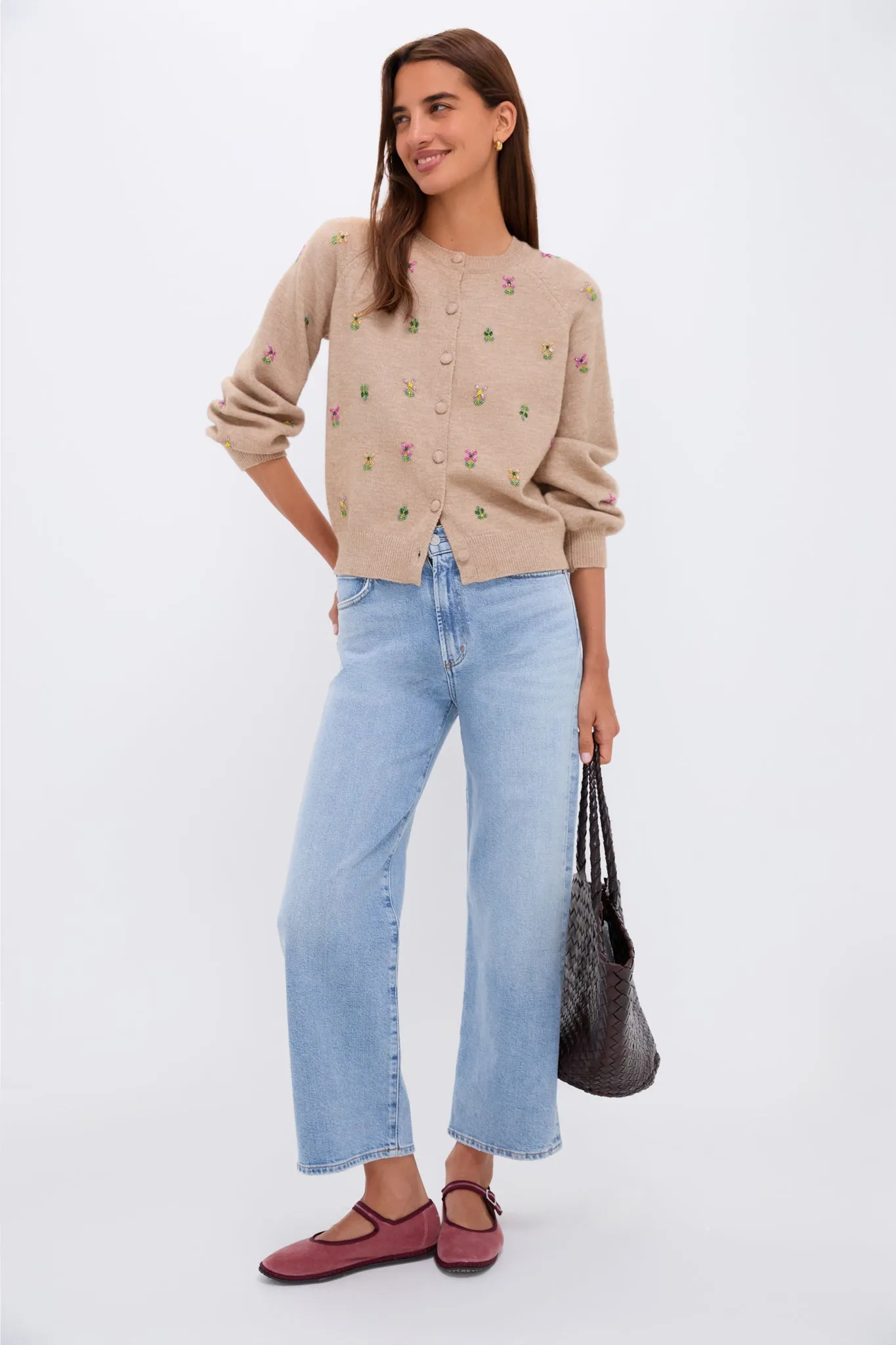 Multi Floral Embellishment Elsie Cardigan sold by Hyacinth House product image thumbnail 3