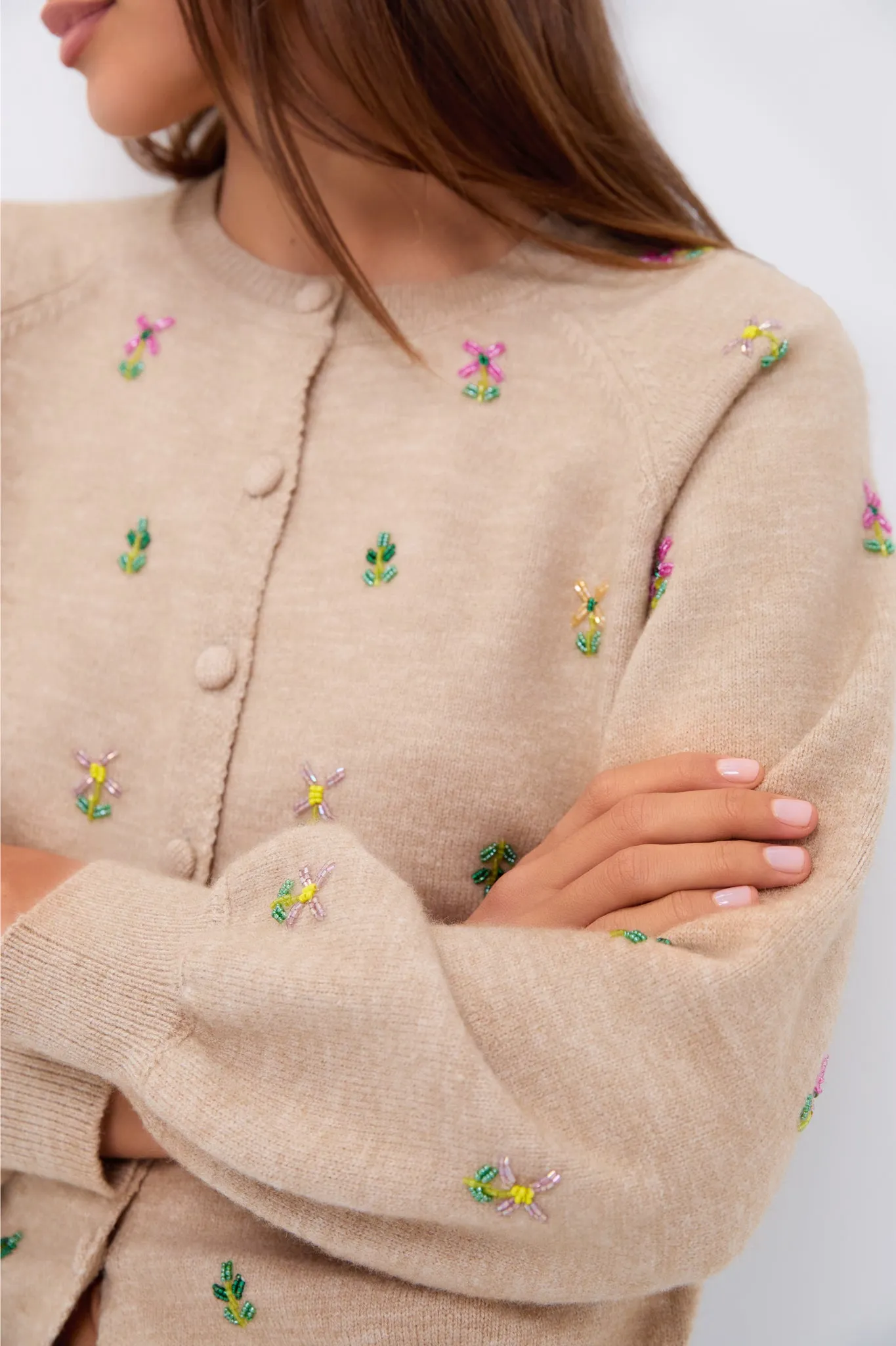 Multi Floral Embellishment Elsie Cardigan sold by Hyacinth House product image thumbnail 2