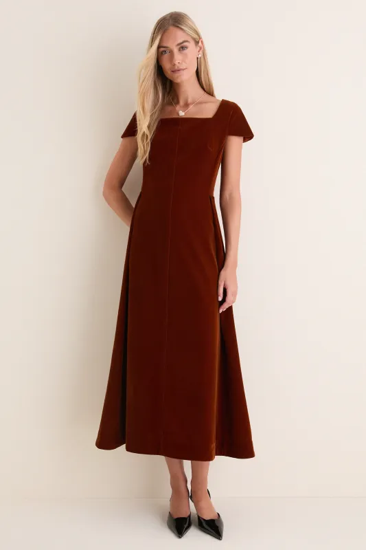 Copper Velvet Linnea Maxi Dress made by Hyacinth House