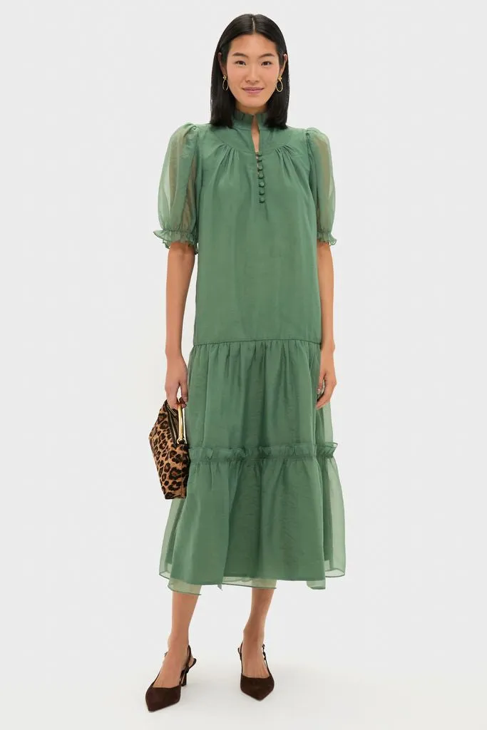 Green Chiffon Selena Maxi Dress sold by Pomander Place product image thumbnail 2