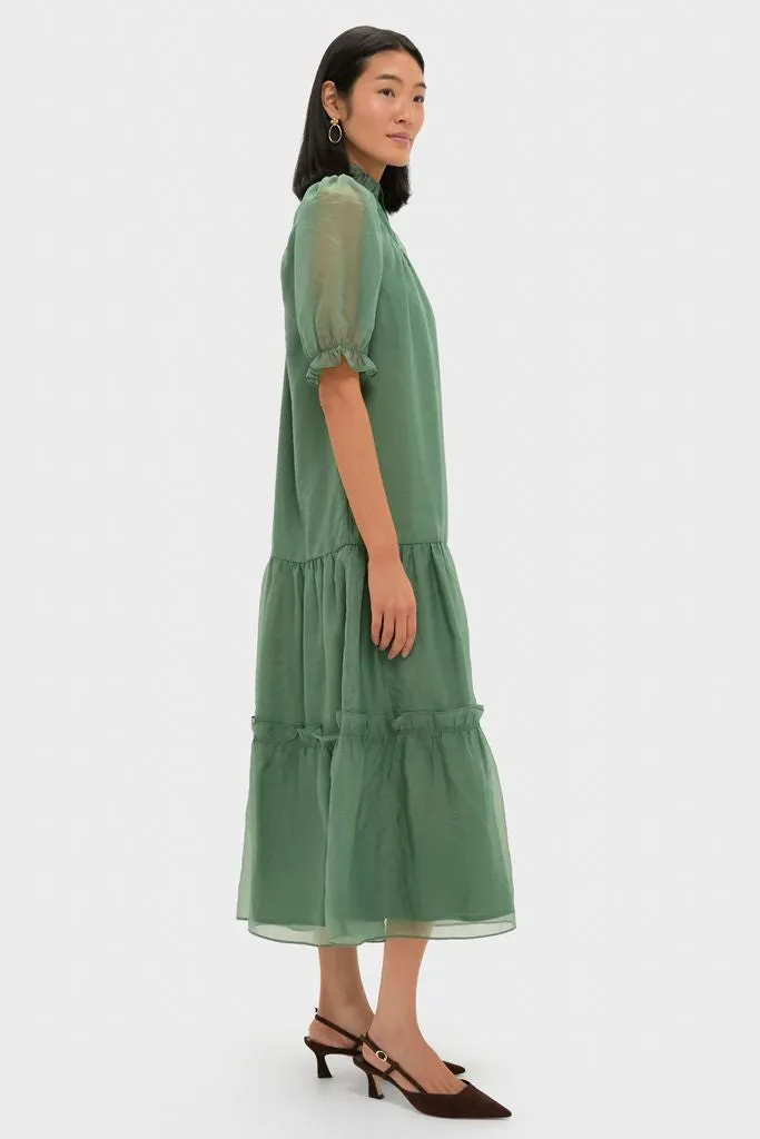 Green Chiffon Selena Maxi Dress sold by Pomander Place product image thumbnail 3