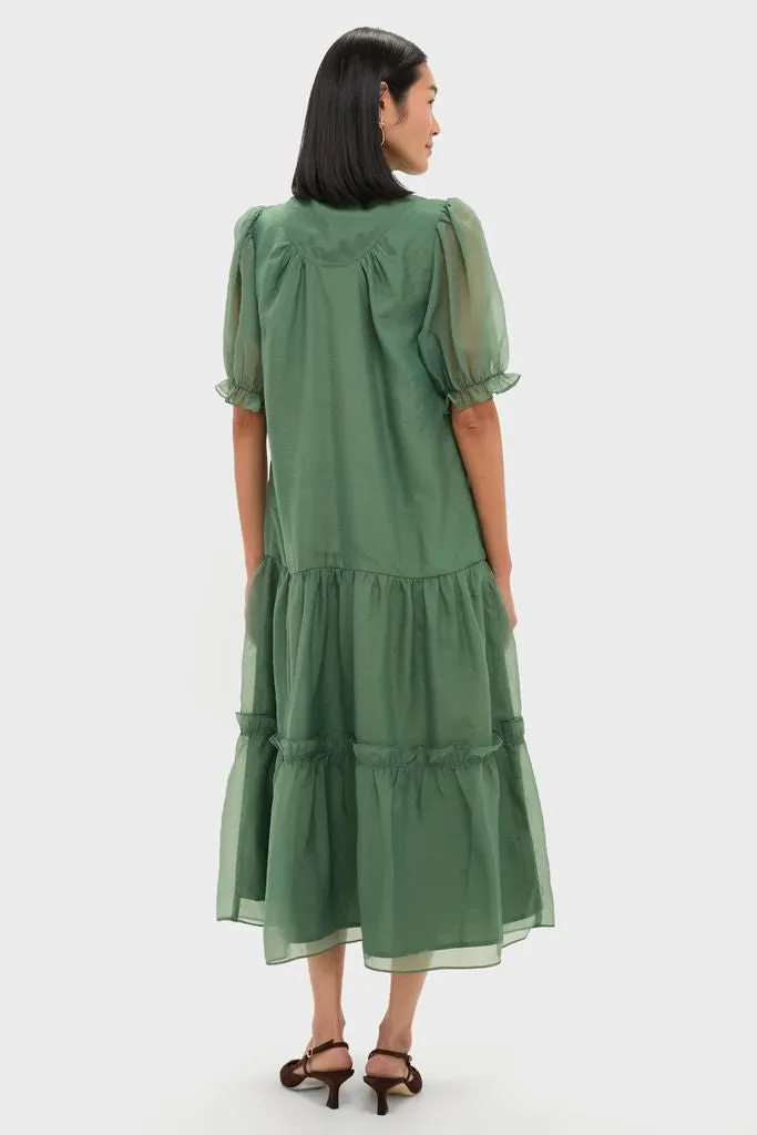 Green Chiffon Selena Maxi Dress sold by Pomander Place product image thumbnail 4