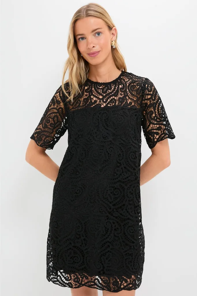 Black Lace Lucinda Dress sold by Pomander Place