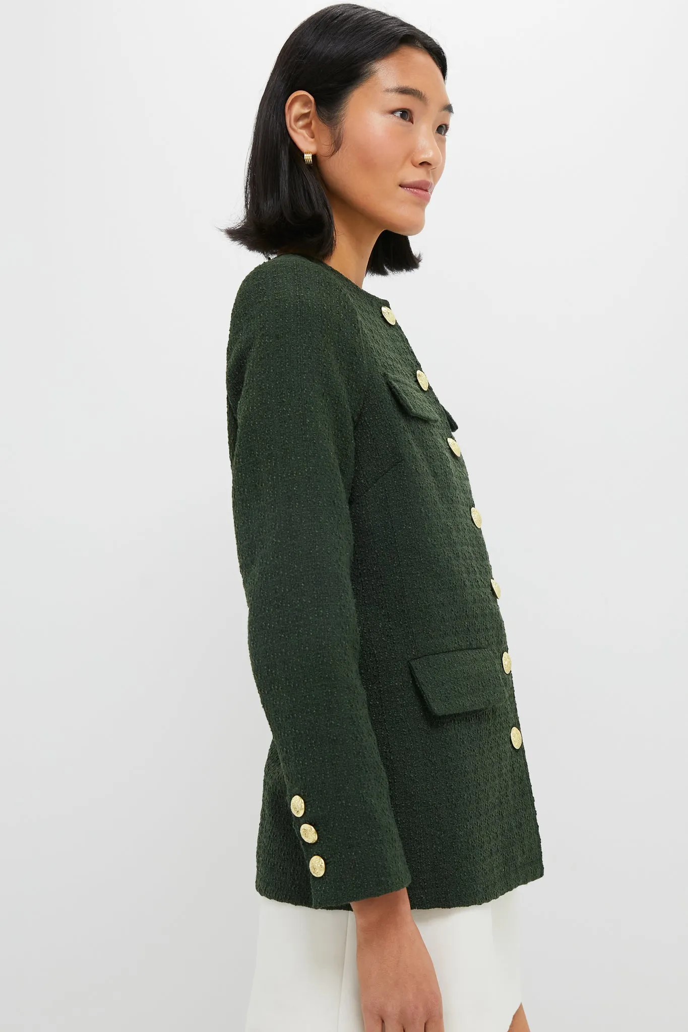 Olive Tweed Jennings Jacket sold by Pomander Place product image thumbnail 3