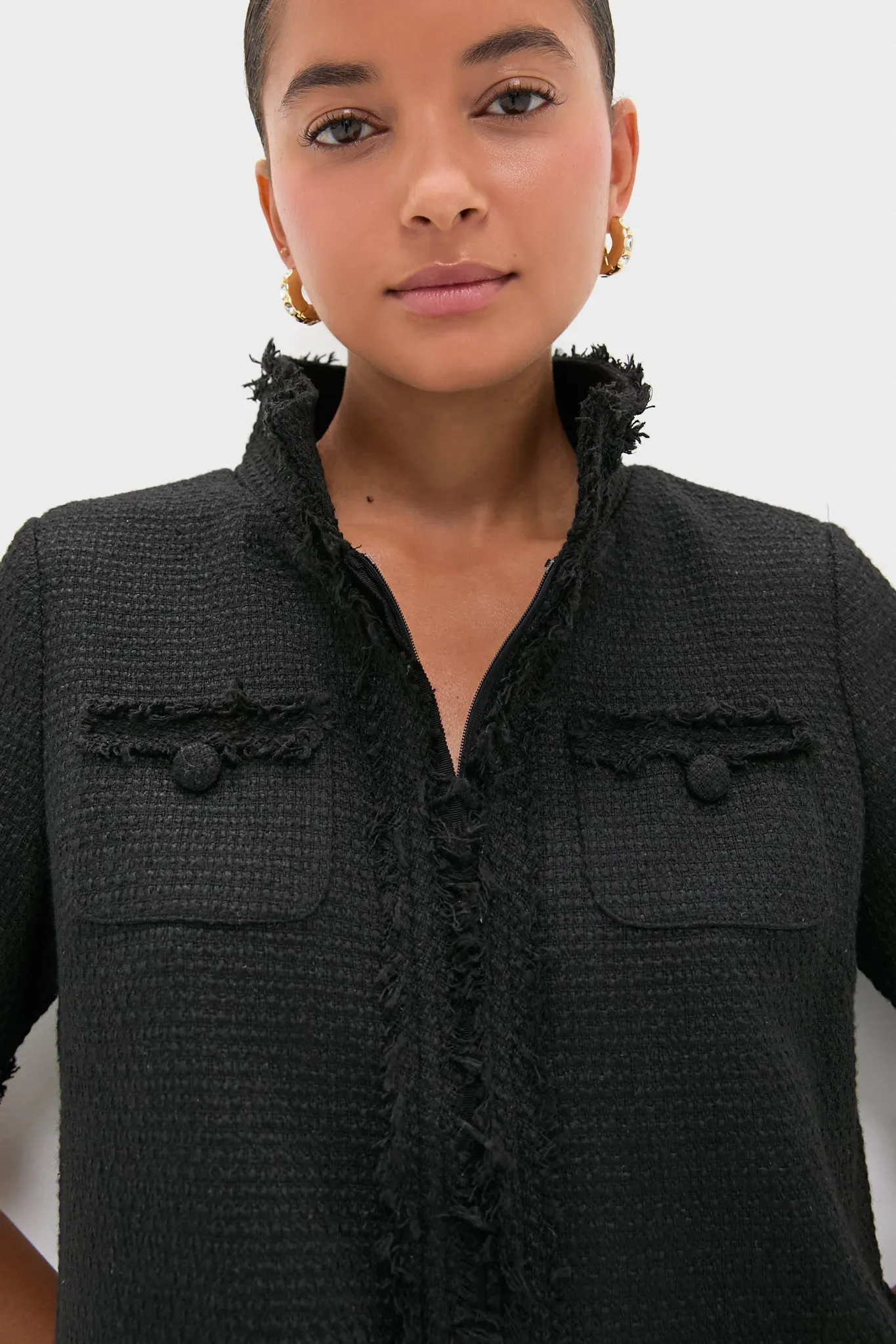 Black Tweed Ophelia Dress sold by Pomander Place product image thumbnail 5