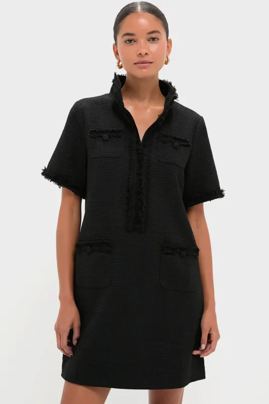 Black Tweed Ophelia Dress made by Pomander Place