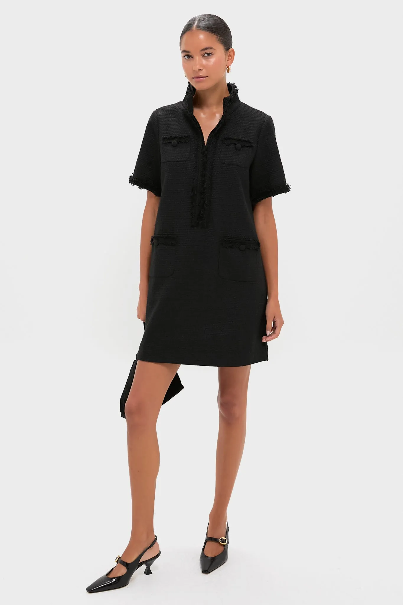 Black Tweed Ophelia Dress sold by Pomander Place product image thumbnail 2