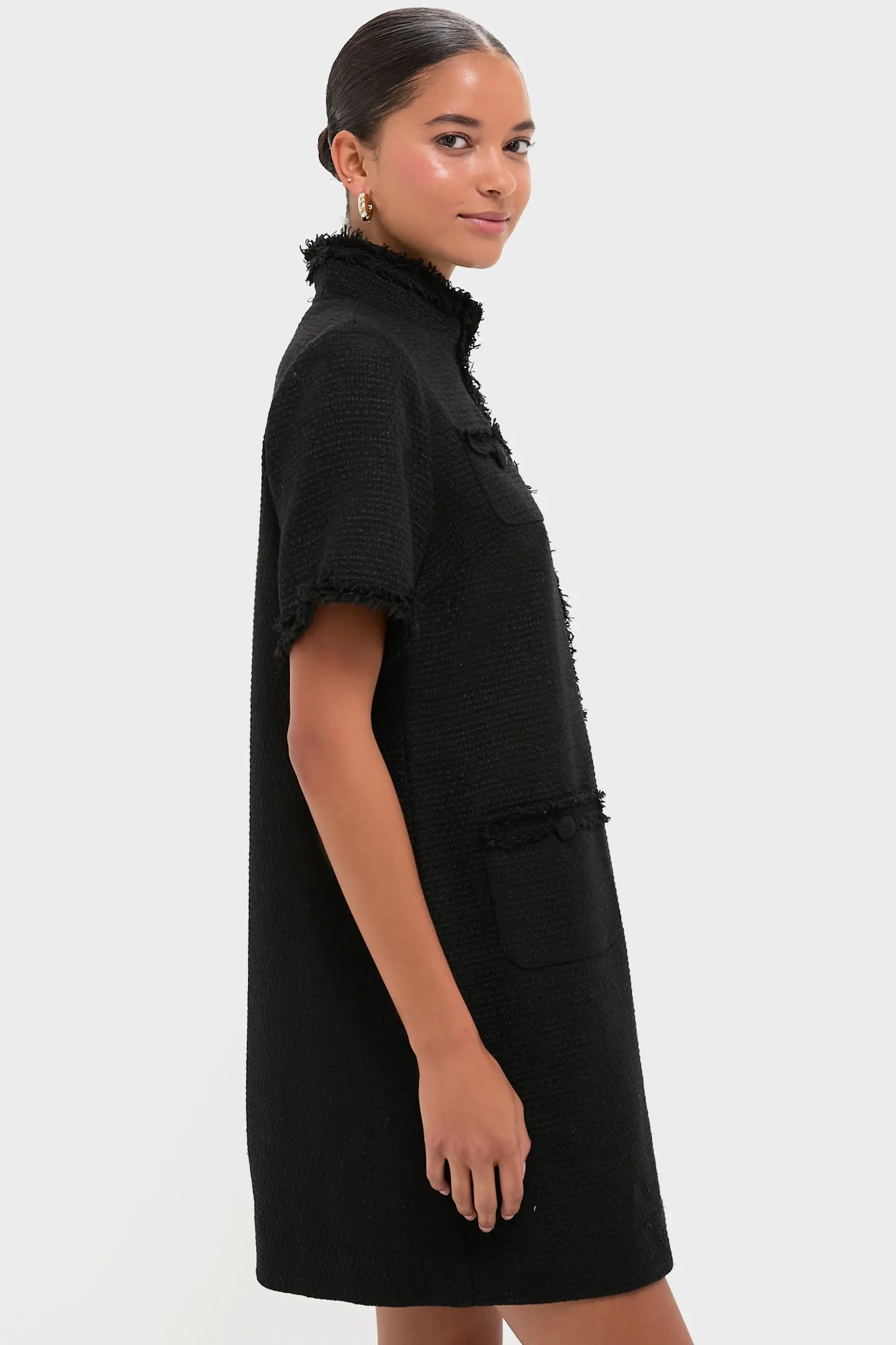 Black Tweed Ophelia Dress sold by Pomander Place product image thumbnail 3