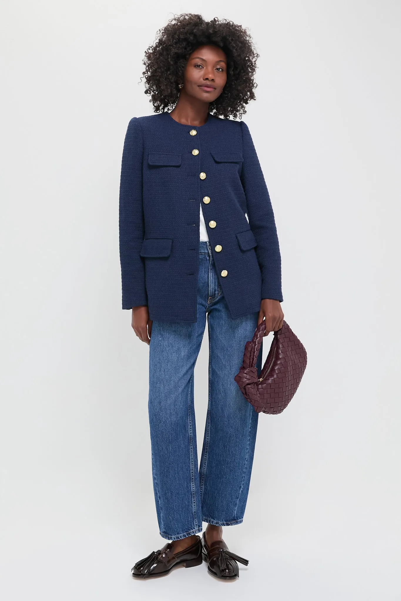 Navy Tweed Jennings Jacket sold by Pomander Place product image thumbnail 2