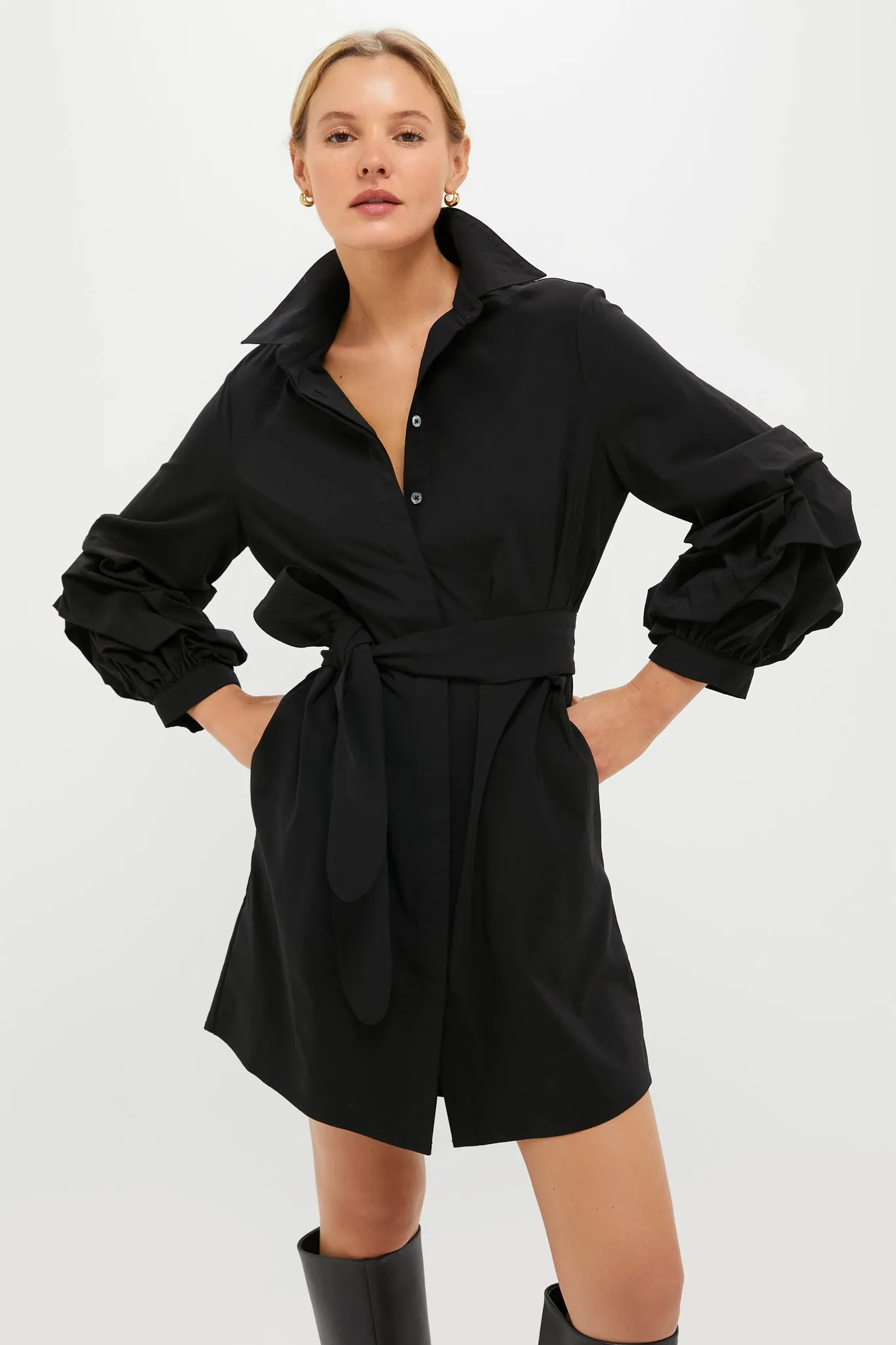Black Alessia Mini Dress sold by Pomander Place product image thumbnail 3