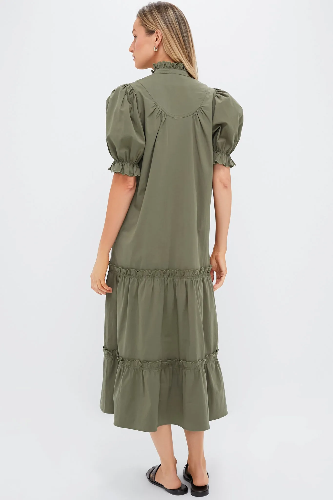 Olive Green Selena Maxi Dress sold by Pomander Place product image thumbnail 4