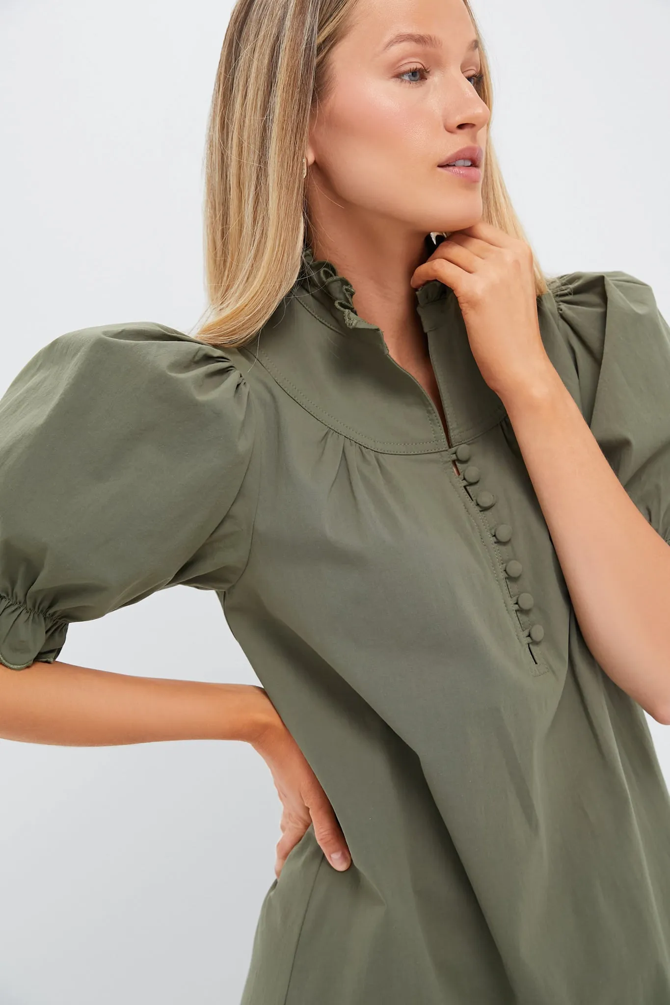 Olive Green Selena Maxi Dress sold by Pomander Place product image thumbnail 5