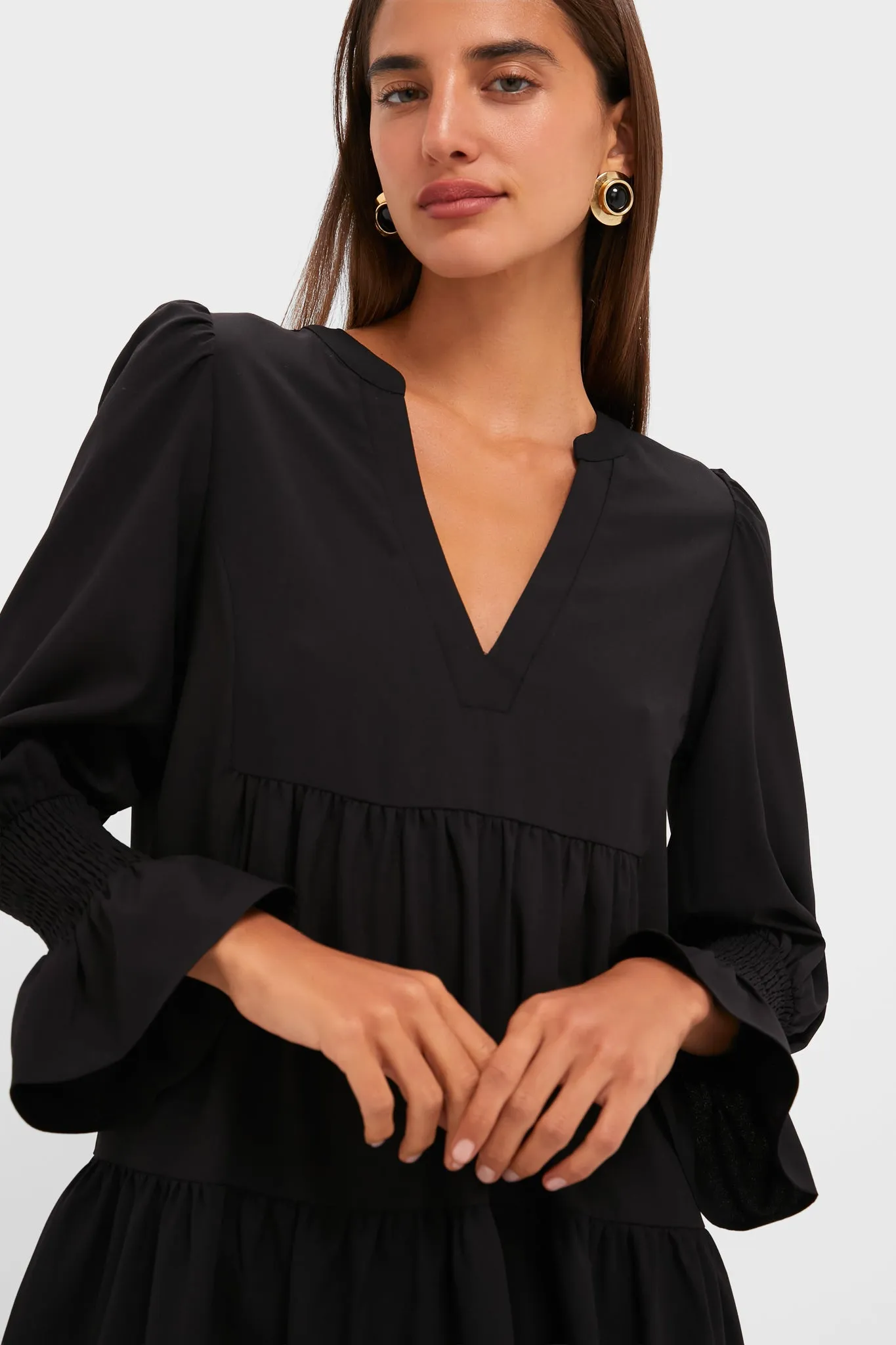 Black Crepe Kenzo Dress sold by Pomander Place product image thumbnail 5