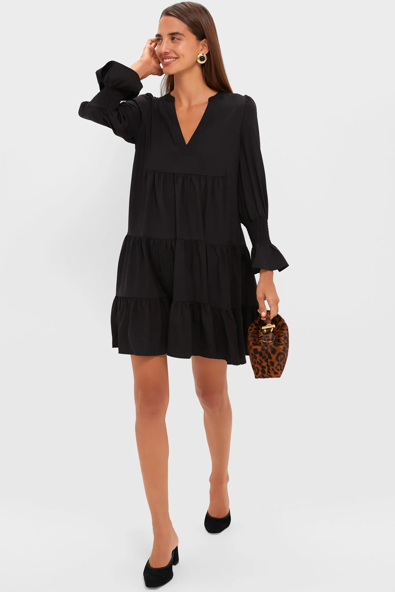 Black Crepe Kenzo Dress sold by Pomander Place product image thumbnail 2