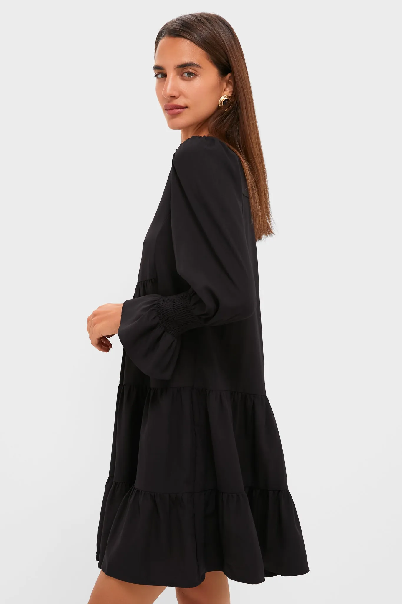 Black Crepe Kenzo Dress sold by Pomander Place product image thumbnail 3