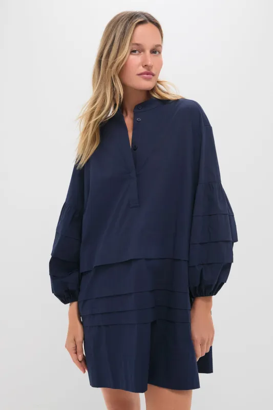 Navy Chelsea Dress made by Pomander Place