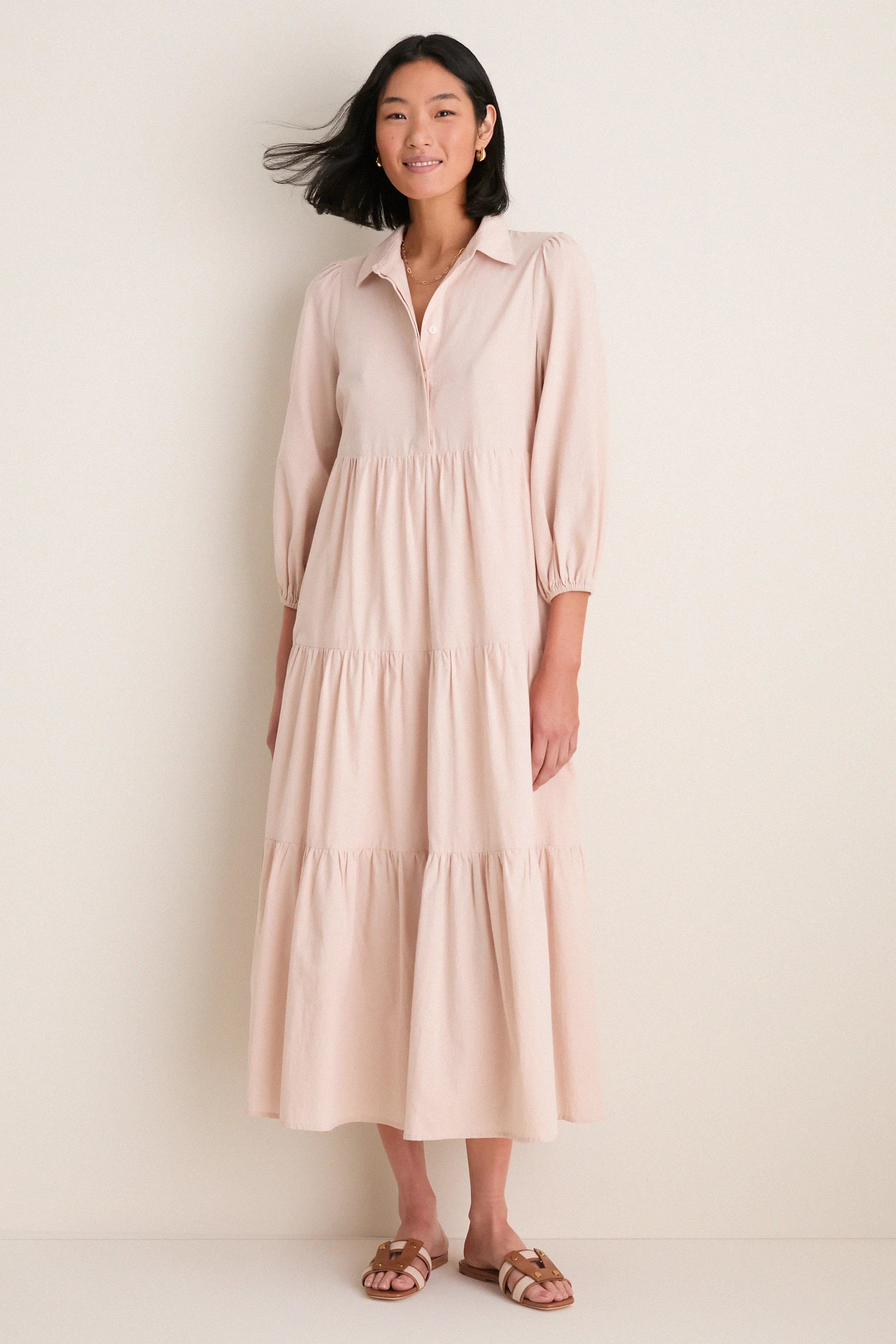 Sandstone Cotton Mabel Maxi Dress sold by Pomander Place