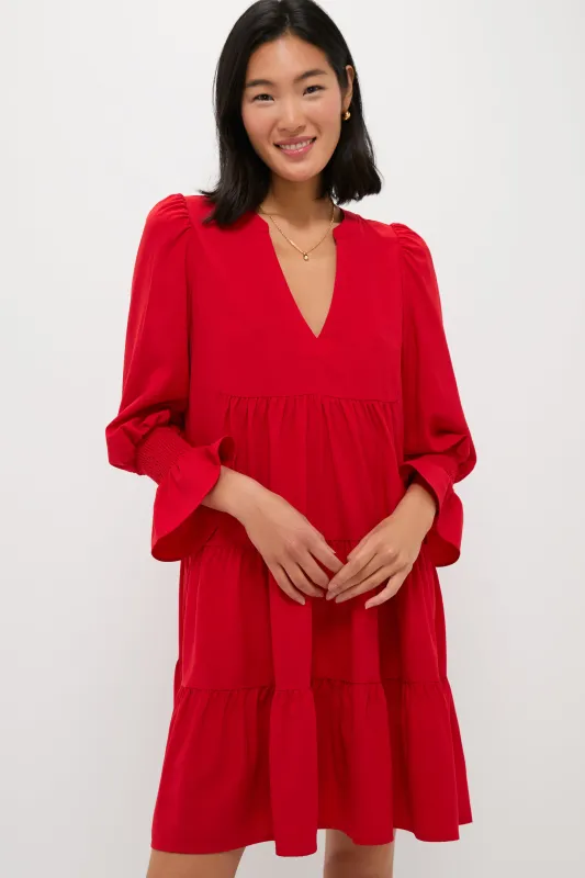 Red Crepe Kenzo Dress made by Pomander Place