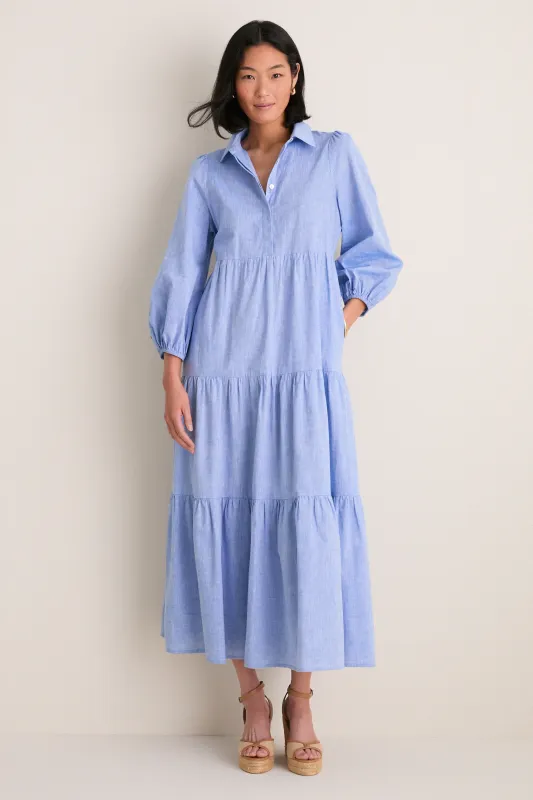 Chambray Mabel Maxi Dress made by Pomander Place
