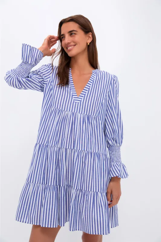 Blue and White Stripe Cotton Poplin Kenzo Dress made by Pomander Place