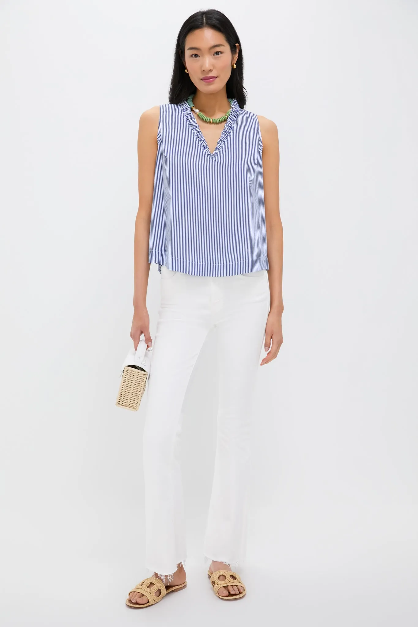 Blue Striped Veronica Top sold by Pomander Place product image thumbnail 2