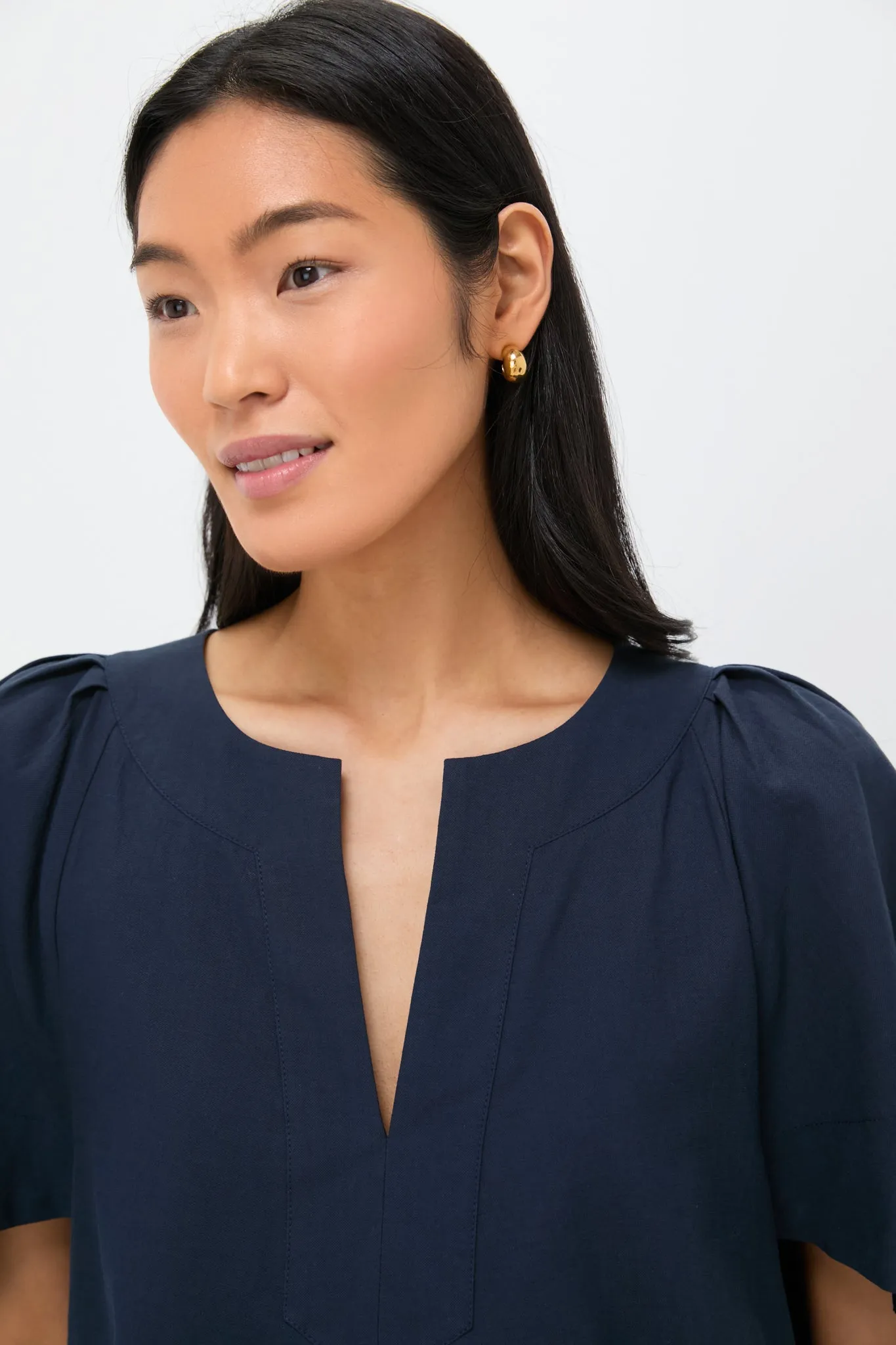 Navy Finley Flutter Sleeve Top sold by Pomander Place product image thumbnail 5