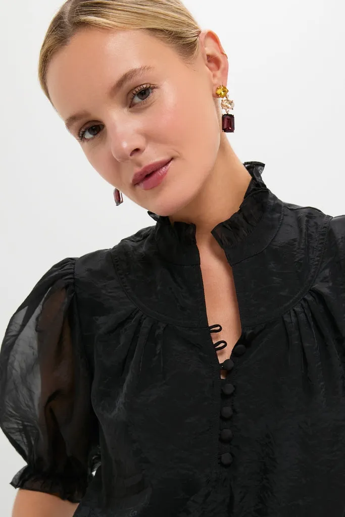 Black Chiffon Selena Blouse sold by Pomander Place product image thumbnail 5