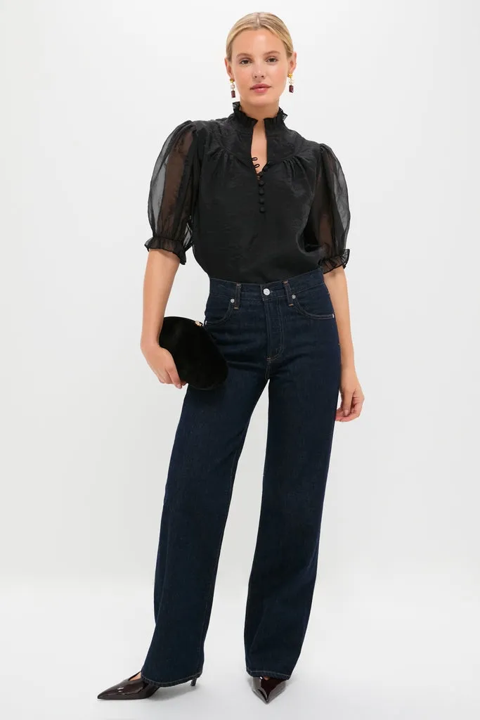 Black Chiffon Selena Blouse sold by Pomander Place product image thumbnail 2