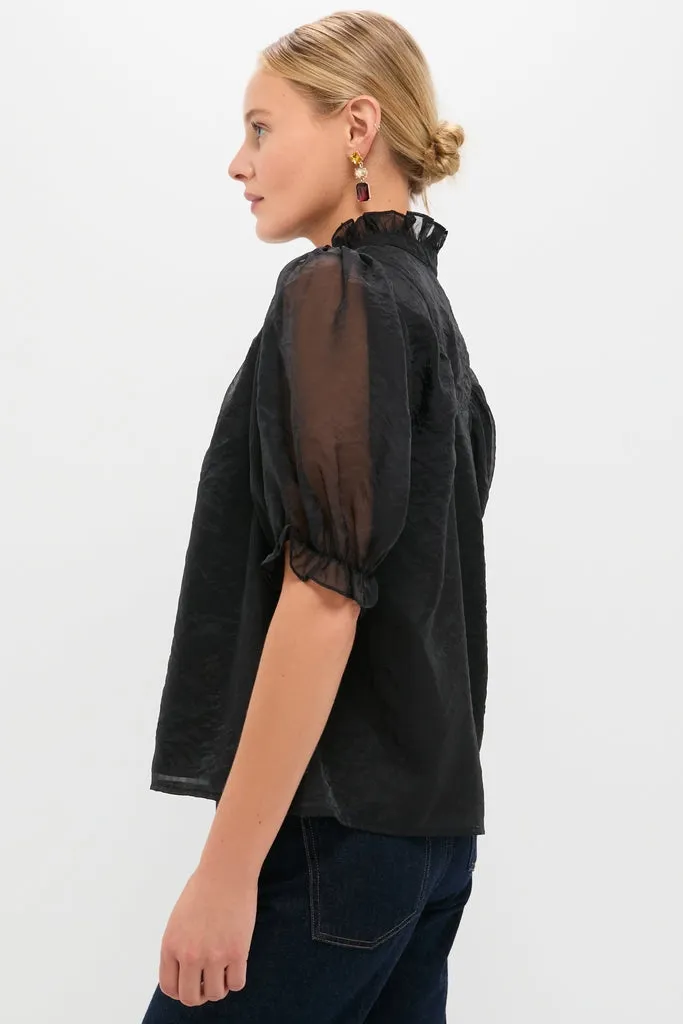 Black Chiffon Selena Blouse sold by Pomander Place product image thumbnail 3