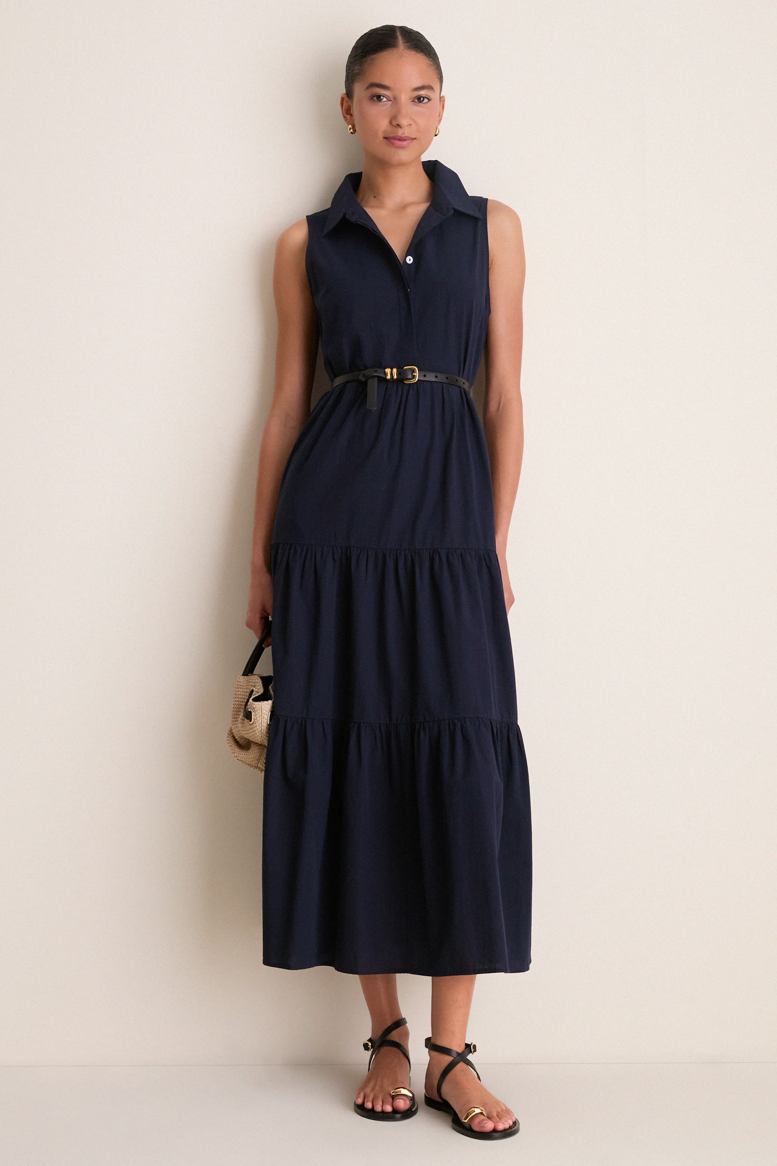 Navy Sleeveless Mabel Maxi Dress sold by Pomander Place product image thumbnail 2