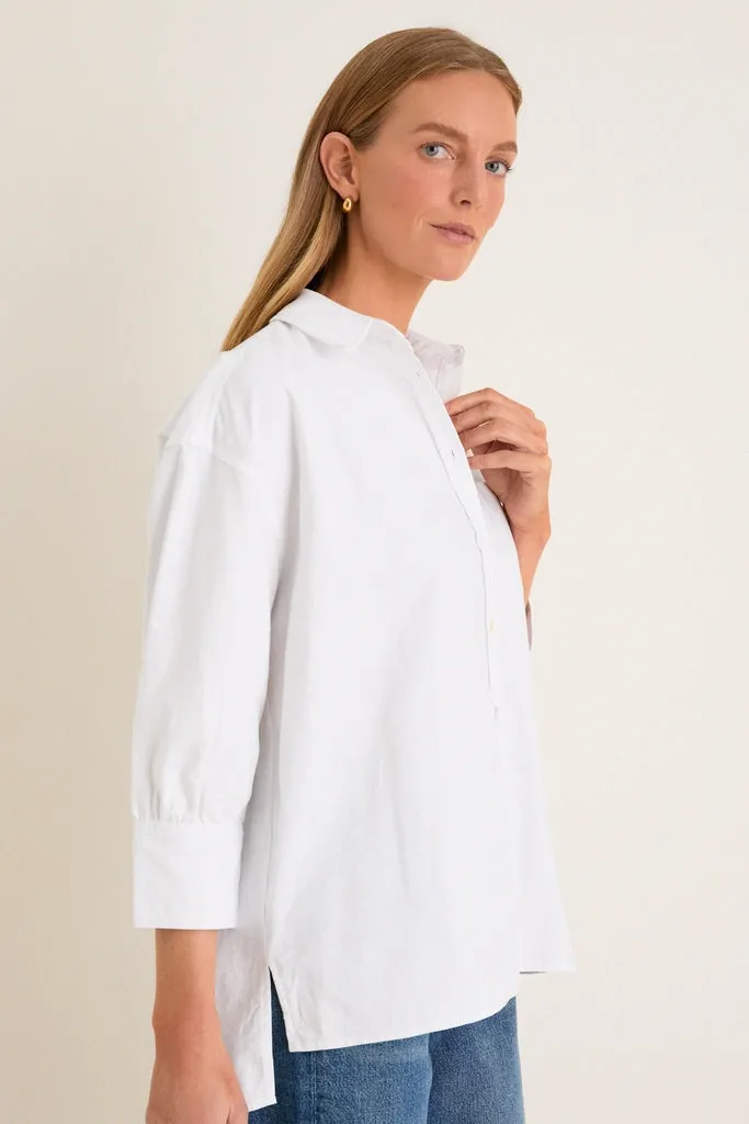 White Oxford Adair Boyfriend Shirt sold by Pomander Place product image thumbnail 3