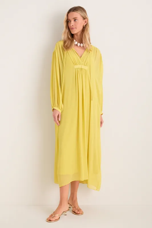 Citron Chiffon Clarisse Caftan made by Pomander Place