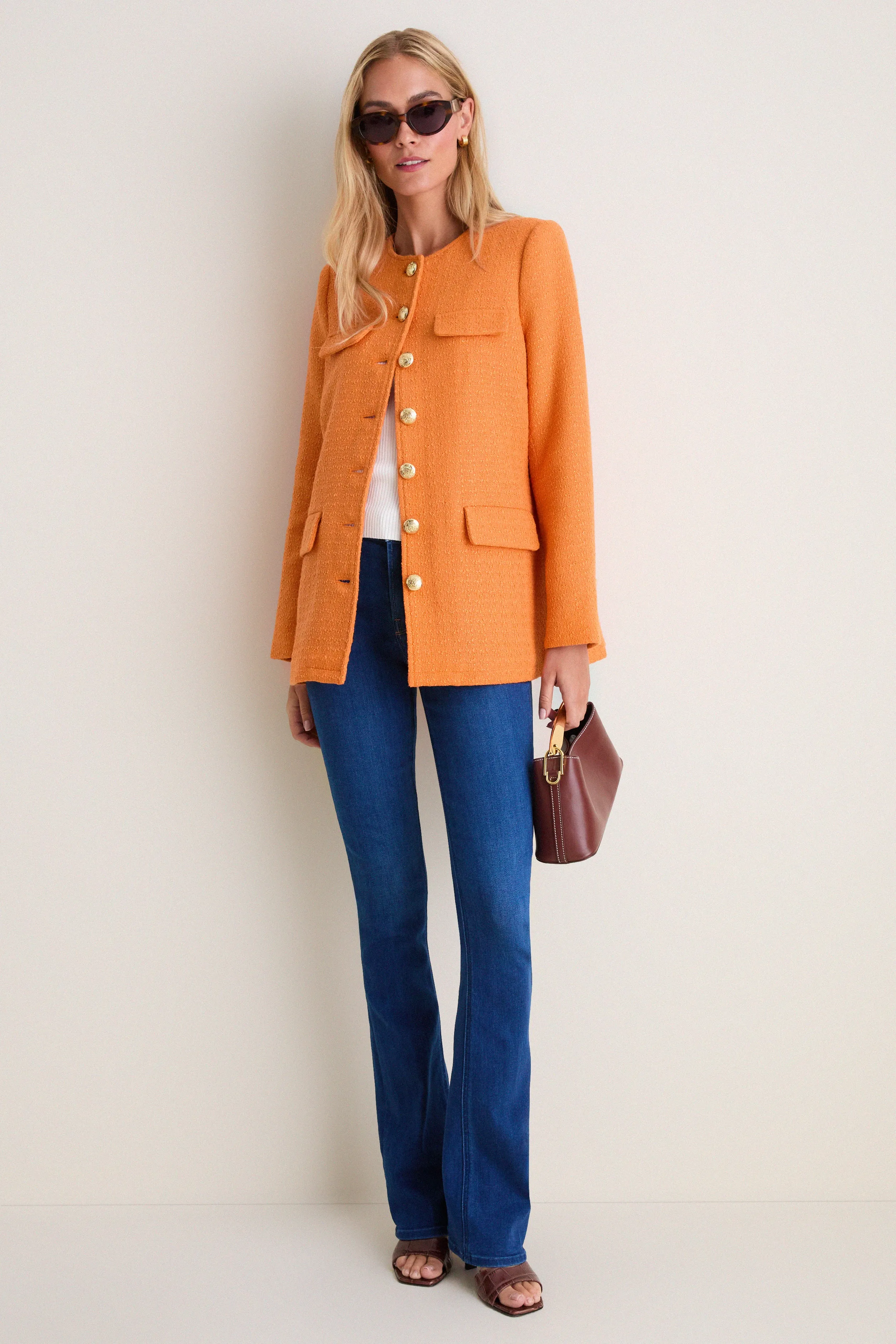 Orange Tweed Jennings Jacket sold by Pomander Place product image thumbnail 2
