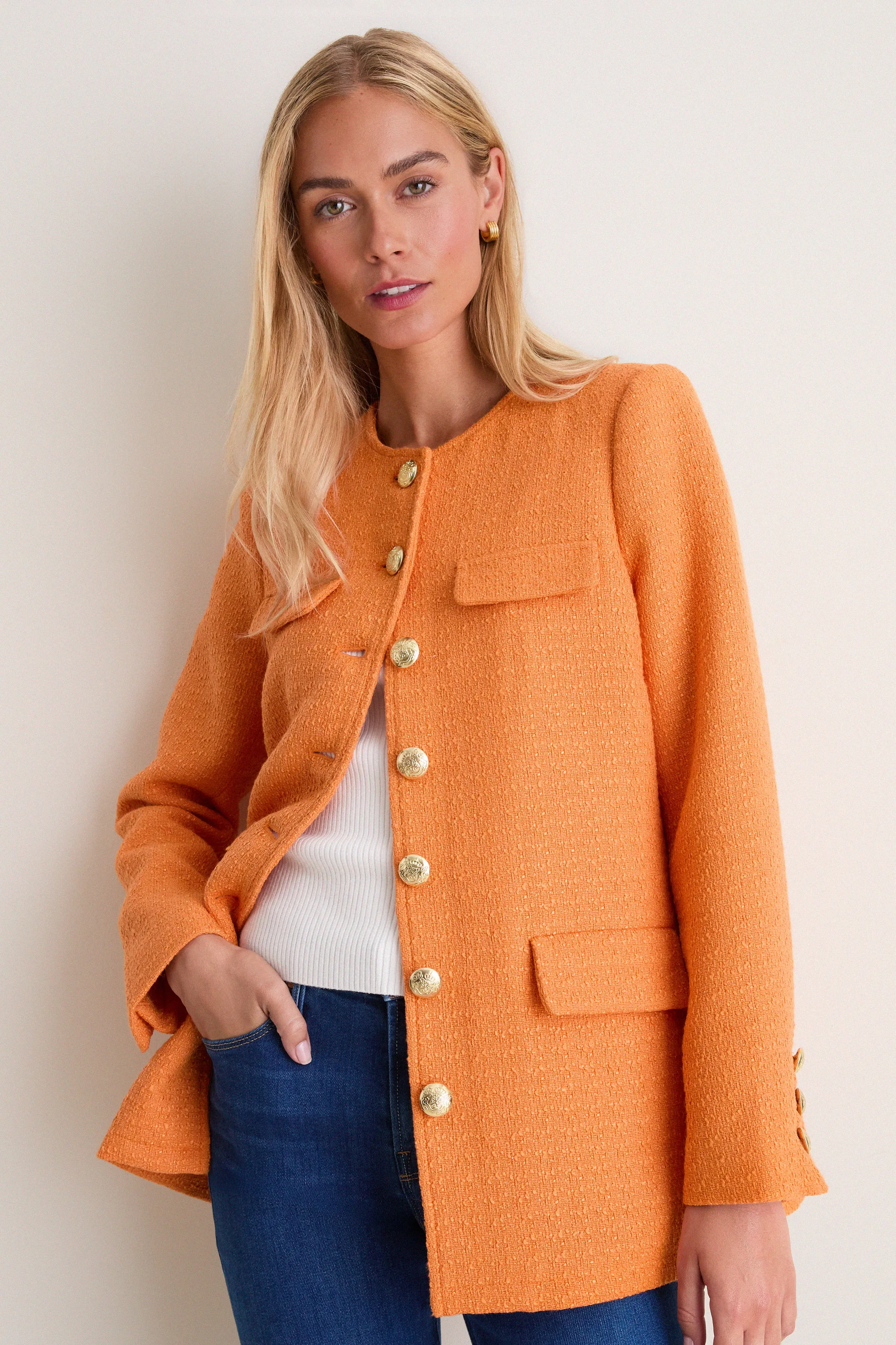 Orange Tweed Jennings Jacket sold by Pomander Place