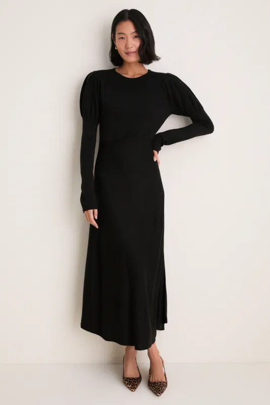 Black Brielle Sweater Dress made by Pomander Place