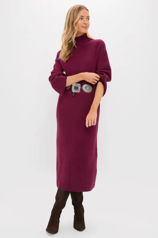 Cranberry Vivianne Midi Dress made by Pomander Place