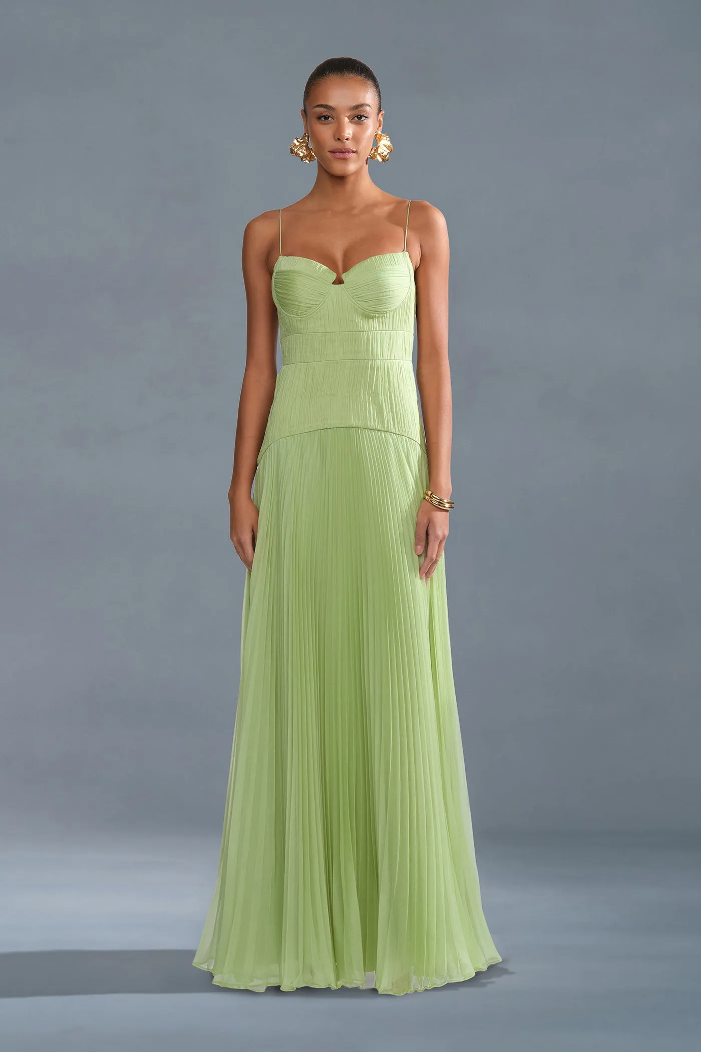 Saylor Pleated Gown sold by AMUR
