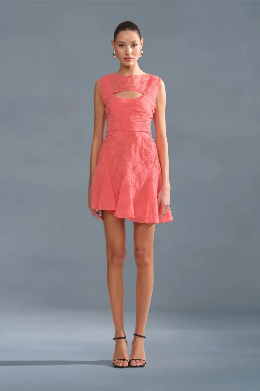 Quartz Asymmetrical Mini Dress made by AMUR