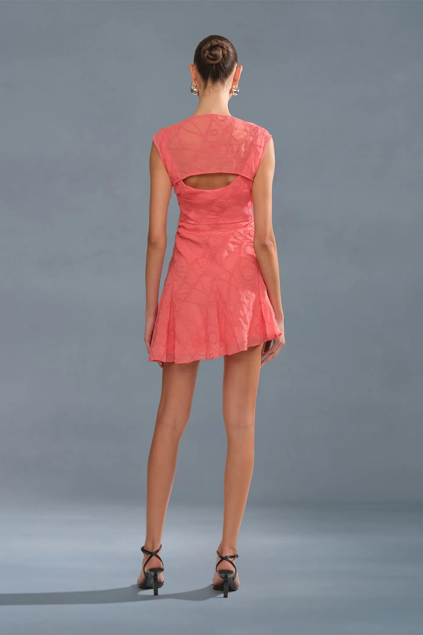 Quartz Asymmetrical Mini Dress sold by AMUR product image thumbnail 3