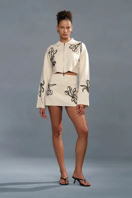 Roe Knit Skirt made by AMUR