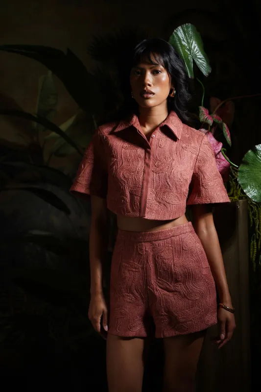 Kailana Raffia Shorts made by AMUR