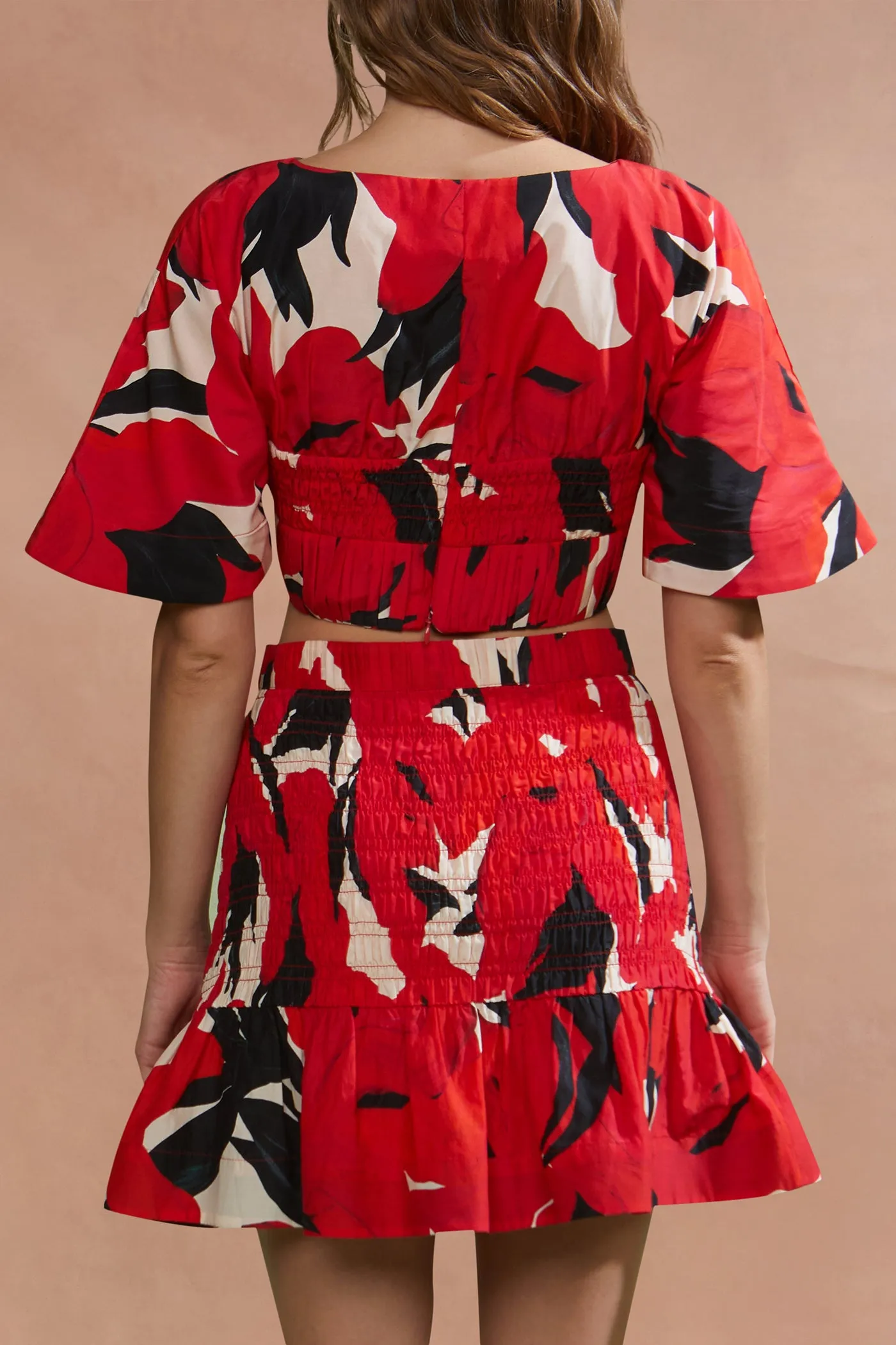 Elle Smocked Crop Top sold by AMUR product image thumbnail 2