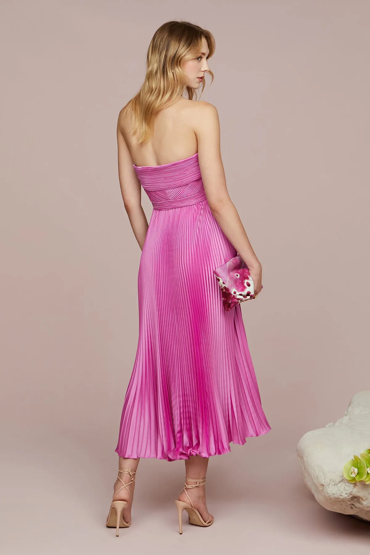 Harden Pleated Strapless Midi sold by AMUR product image thumbnail 2