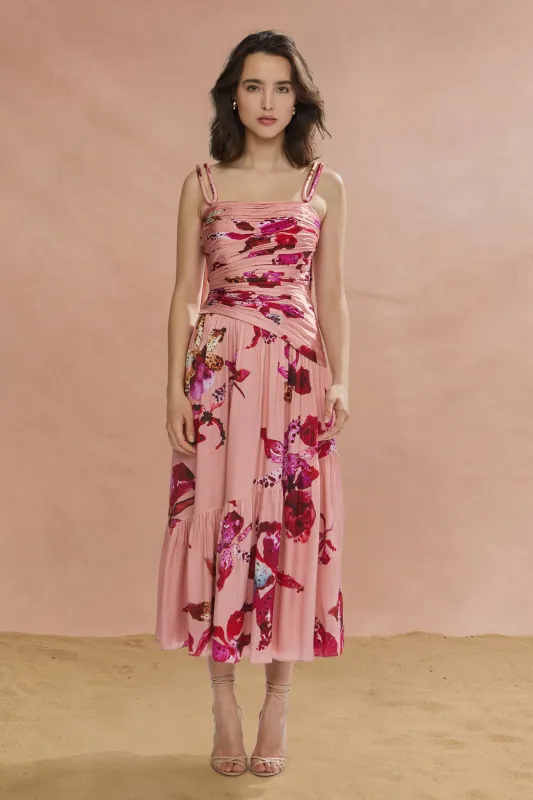 Daniella Printed Viscose Midi made by AMUR