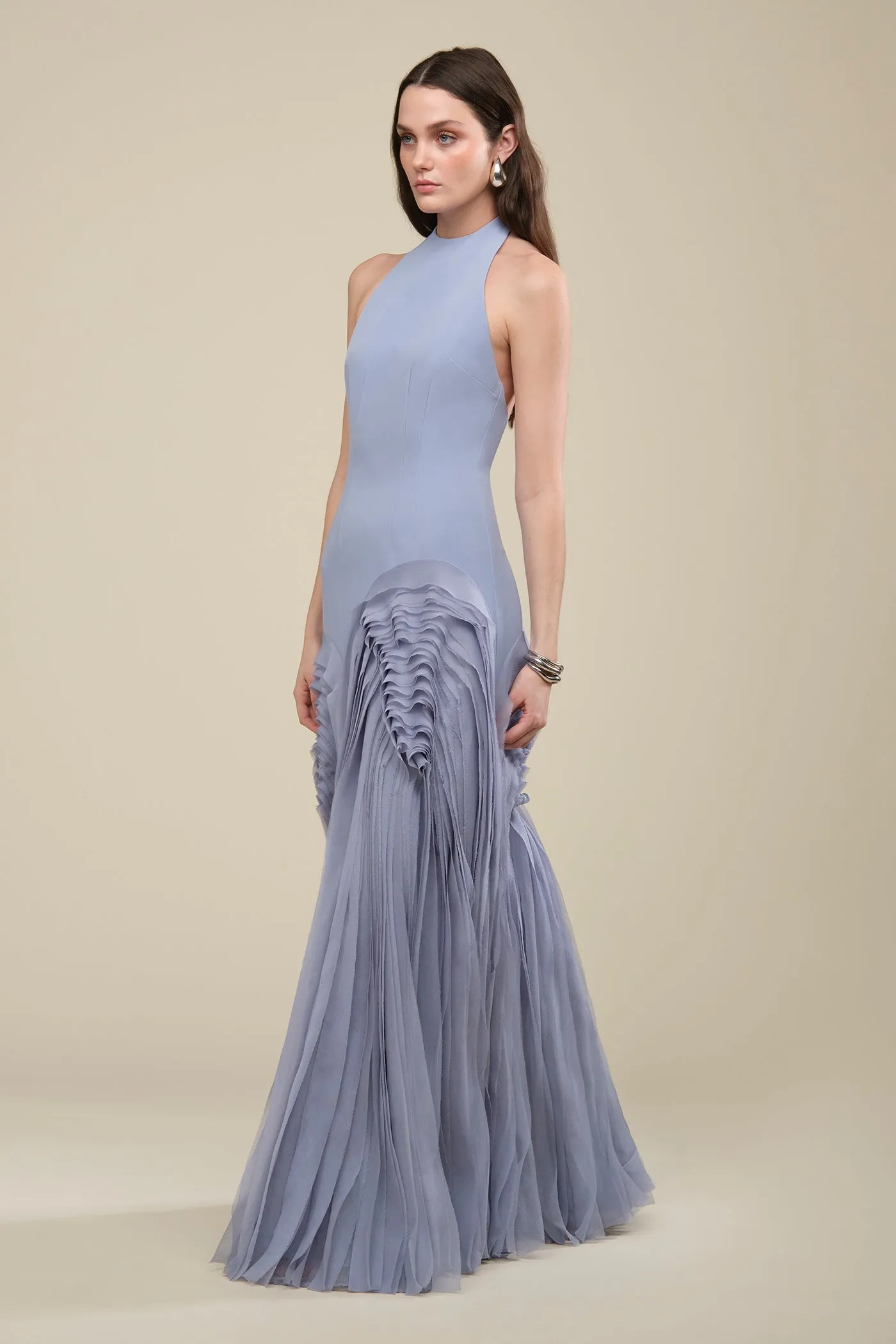 Elani Pleated Gown sold by AMUR product image thumbnail 4