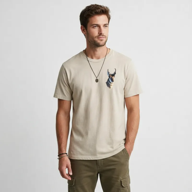 Pronghorn, "WYlife Fund", Moss Apparel, Ultra Cotton T-Shirt made by Moss Apparel