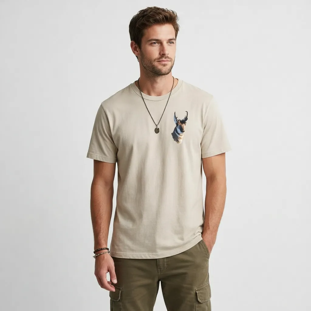Pronghorn, "WYlife Fund", Moss Apparel, Ultra Cotton T-Shirt sold by Moss Apparel